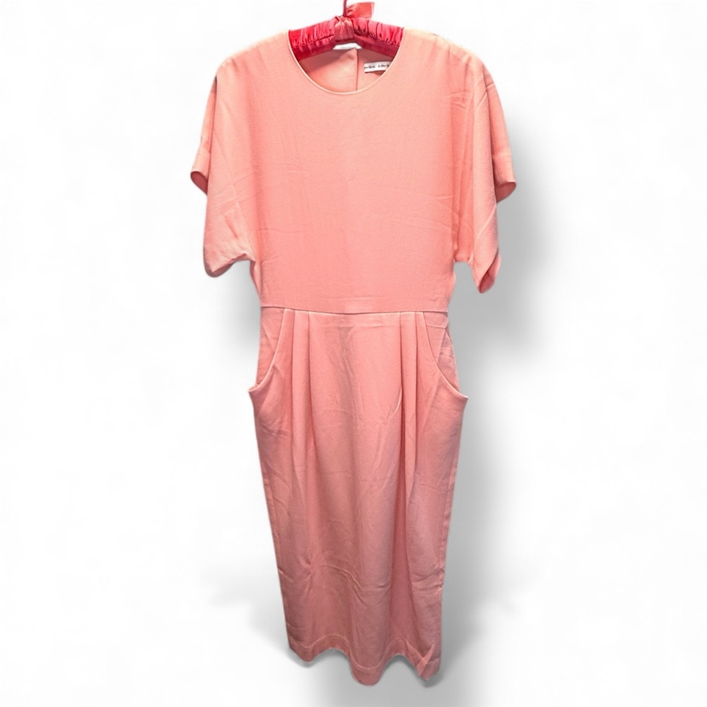 & Other stories blush pink open detail back Midi dress Women’s 6 Pockets Pleated